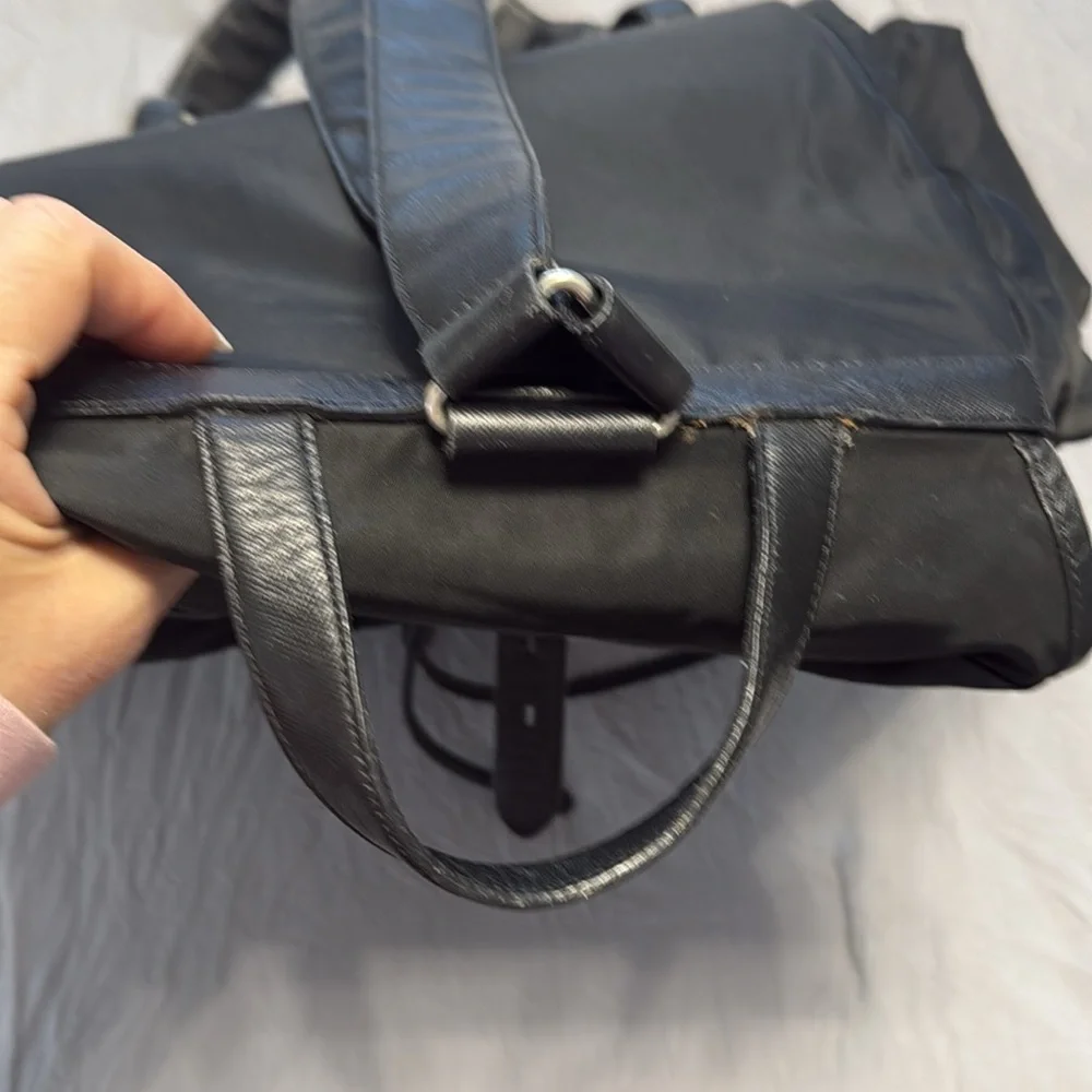Prada  black back pack 16 in height by 14 in wide 7 in depth COA INCLUDED - Picture 5 of 7